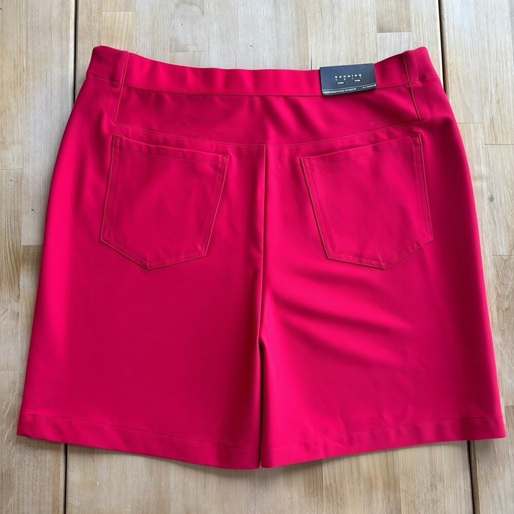 Dunning Womens USA Golf Short 7” Pull-On Sport Stretch Woven Large Red MSRP $98 - Picture 2 of 7